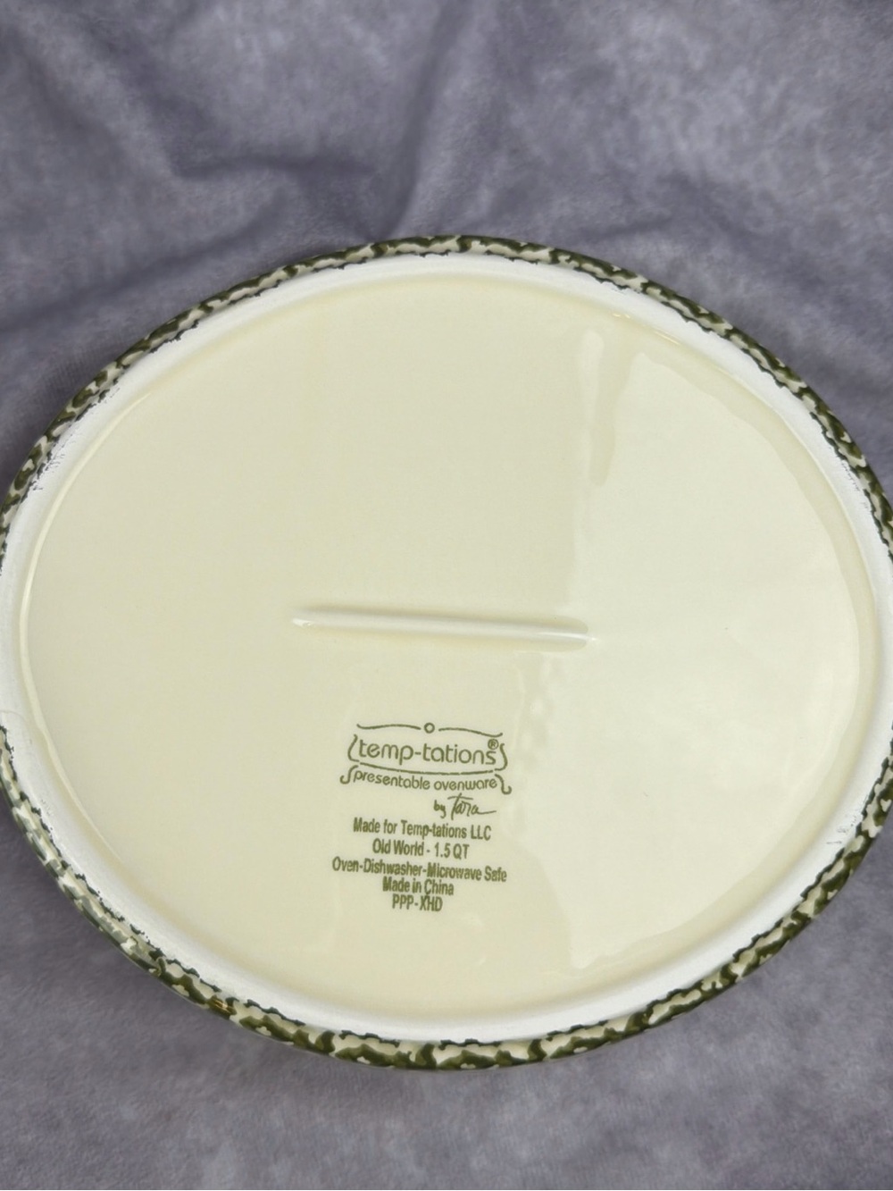 Temp-Tations By Tara Covered Hen Casserole Dish Old World Green 1.5 Qt W/Basket - Picture 14 of 17